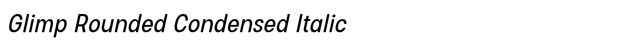 Glimp Rounded Condensed Italic image